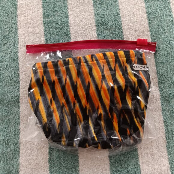 RARE VINTAGE 1" HOM SWIM BRIEF, SIZE 34", BLACK/ORANGE/YELLOW (NWOT) - Picture 8 of 8
